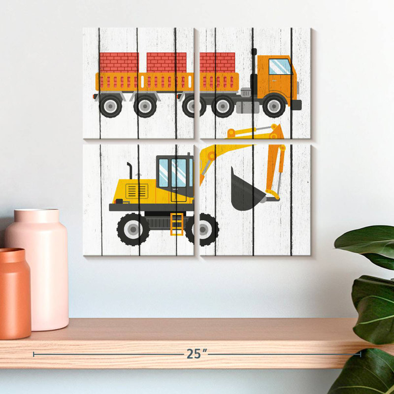 Ashelle tracteur et camions II, H 18 po x l 18 po