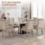 Fauteuil de salle à manger capitonné avec pieds chromés-2145836869
