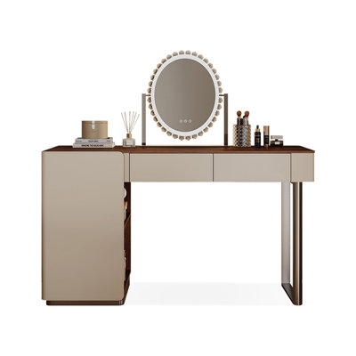 Makeup Vanity with Light mirror,2 drawers