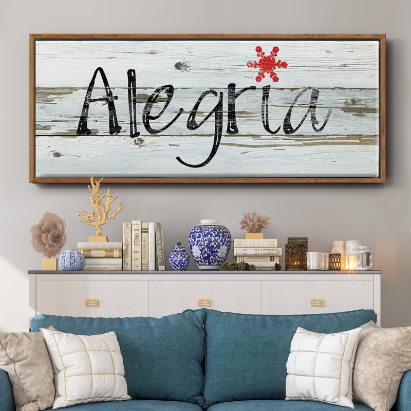Toile encadrée Alegria, H 8 po x l 20 po