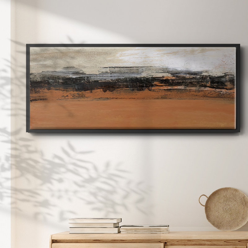 Bridges Ochre I - Framed Canvas, 20" H x 50" W