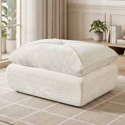 43" Upholstered Ottoman Foot Stool, Boneless Foot Chair In a Box