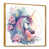 Toile avec cadre flottant or