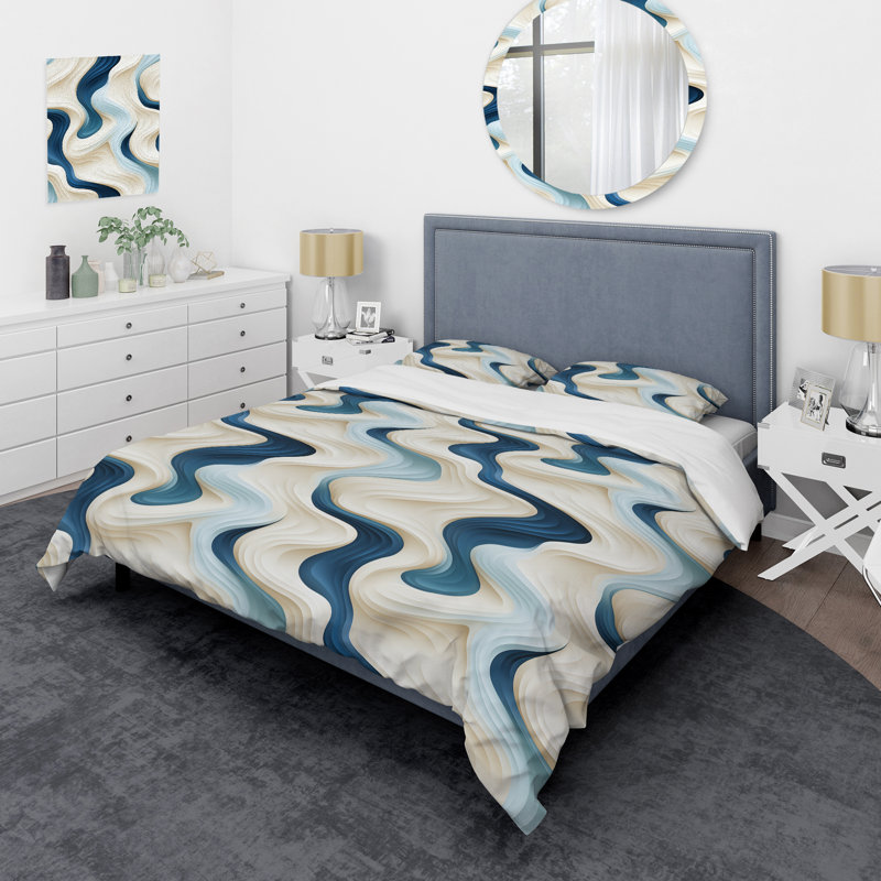 Ensemble de housse de couette Sculptural Simplicity I, Housse de couette simple + 1 taie décorative stan