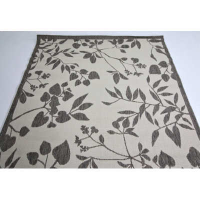 Tapis gris tissé à la machine Lavella
