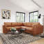 Canapé d'angle modulaire en cuir Shanteka, confort ultime