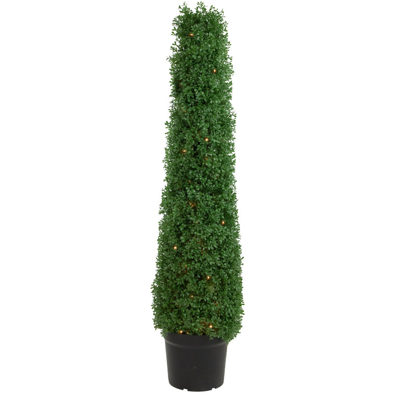 Arbre topiaire en cône artificiel 4 pi avec lumières claires
