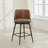 Modern 26" Swivel Faux Leather Upholstered Counter Stool with Wood Trim-433224183-433224180