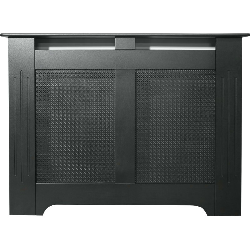 Radiator Cover, 90cm H x 120cm W x 20cm D, Black