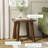  2-Pack Modern Farmhouse Rustic Solid Wood Square Side Tables-104443606