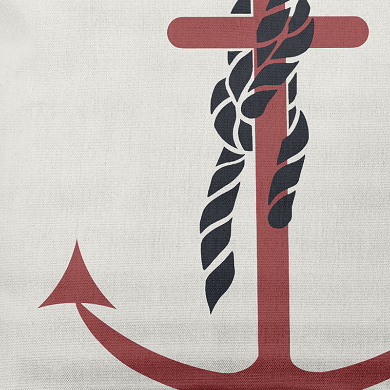 Nautical Nights Nautical Nights Graphic Print Throw Pillow, Ligonberry Red, 16" x 16"
