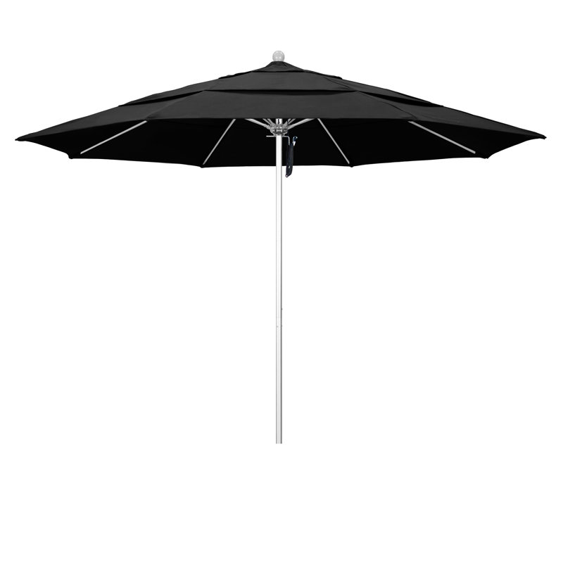 Parasol de marché 11 pi Hibo, Tissu performance noir