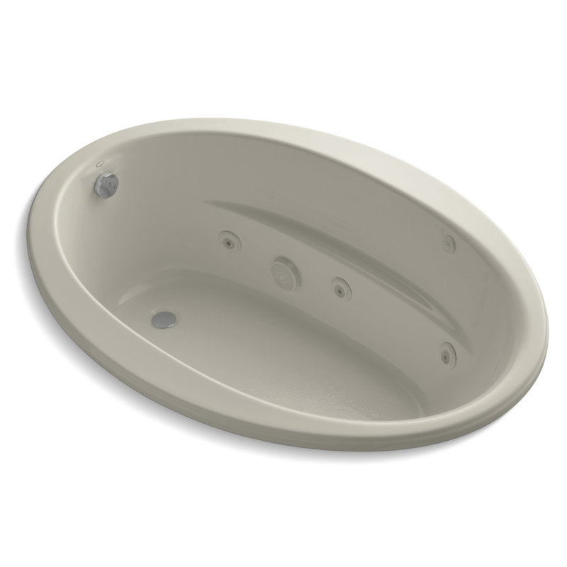 Sunward 60" x 42" Undermount Whirlpool Bathtub, Sandbar, Yes