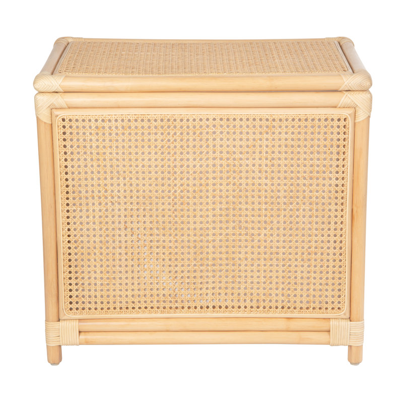 Rectangular Rattan Cane Clothes Hamper and Laundry Basket with Removable Liner & Lid, 2 Loads