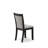 Modern Dining Set - A Dining Table with Trestle Base and Linen Fabric Kitchen Chairs with High Back-255592811-255592810