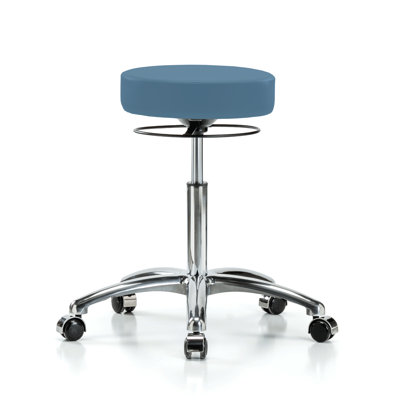 Adjustable Height Stool with Removable Casters/Wheels