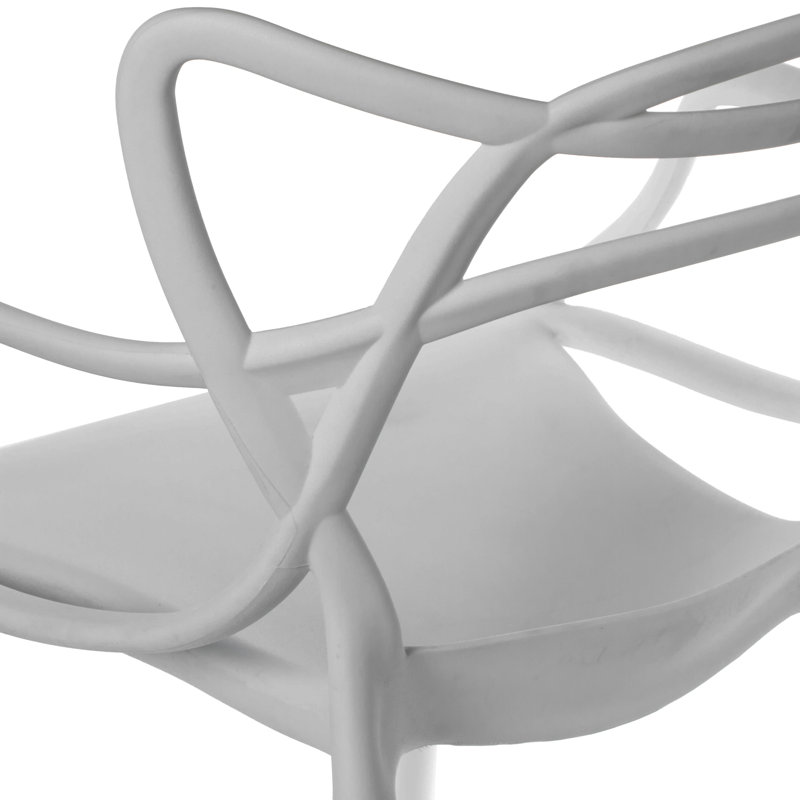 Davida 16'' H Stacking Armchair, Gray