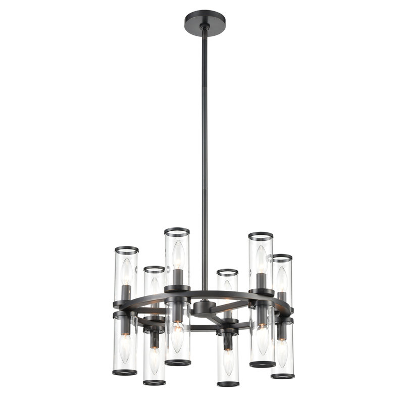 Revolve 12 - Light Chandelier, Urban Bronze