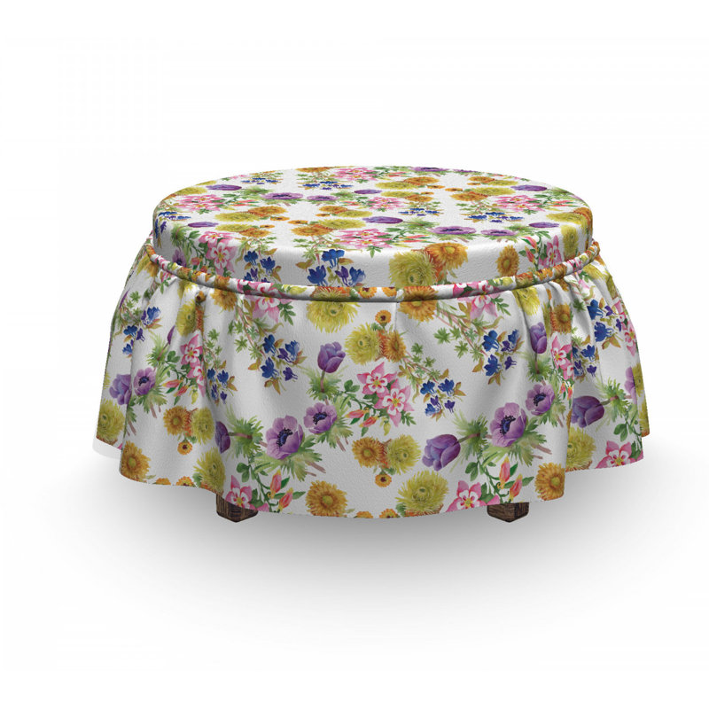 Housse pour repose-pieds romantique art
