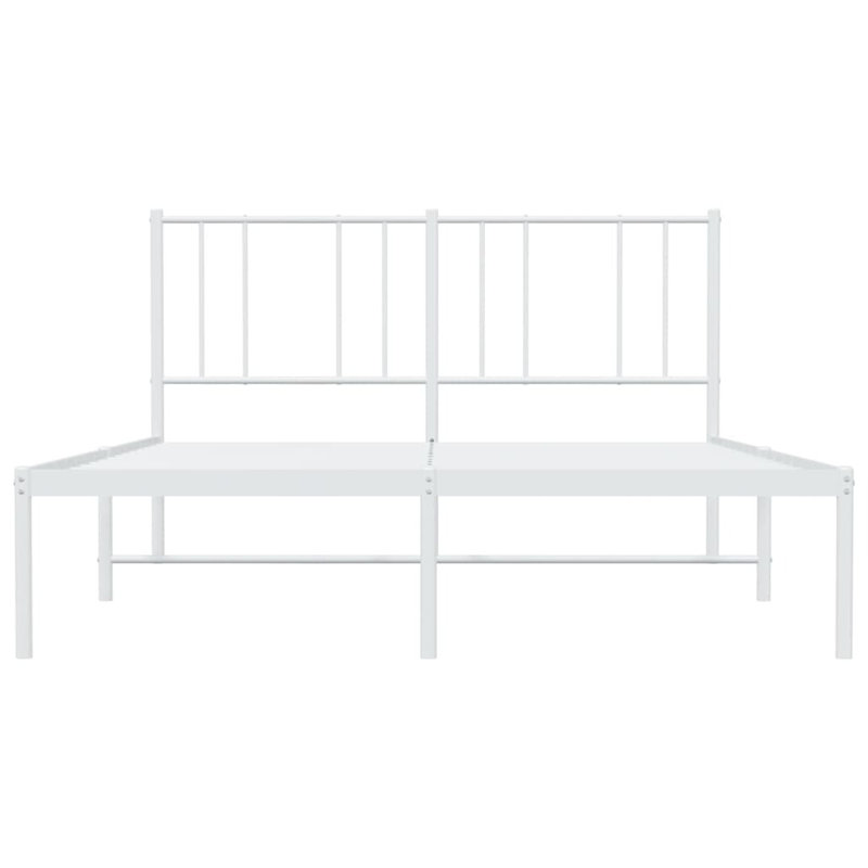 Lokesh Metal Bed, European Double (140 x 200 cm), White