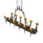 Lustre oblong 60 lumières 12 po Tudor