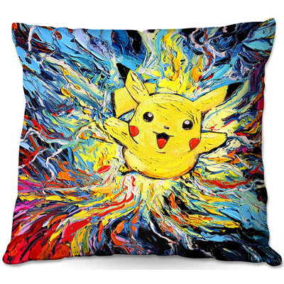 Couch Van Gogh Pokeman Throw Pillow -  DiaNoche Designs, PilW-AjaAnnVanGoghPokeman2