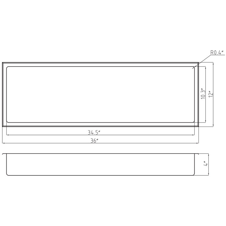 AKDY 12-in x 24-in Matte Black Stainless Rectangular Shower Niche in the Shower  Shelves & Accessories department at