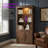 78.75''H 4-Tier Freestanding Bookshelf With Led Light & Adjustable Glass Shelves