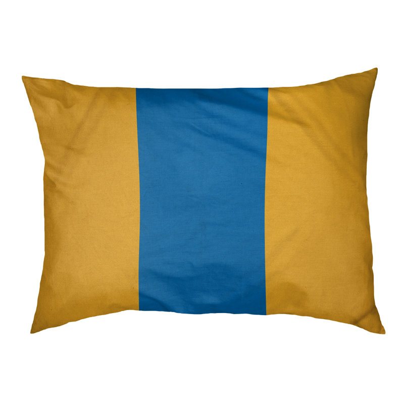 Coussin Golden State, Jaune doré / bleu royal / jaune doré, Grand (l 40 po x P 30 po x H 14 po)