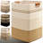 Laundry Hamper, 85L Tall Laundry Basket With Leather Handles, Rectangle Large Clothes Hamper