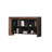 Solid Wood Floor-To-Ceiling Retro Six-Compartment Cabinet Bookcase-1461369168
