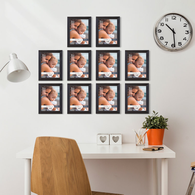 Black Wood Picture Frame - Set of 10, 6" x 8"