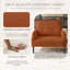 Chaise d'appoint rembourrée en velours côtelé Modern-1376002750