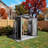 Gray 5x3 Ft Metal Outdoor Tool Shed With Lockable Door, Waterproof And High - Strength, Good For Garden Backyard Storage, Modern Design