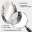 Grand miroir mural ovale gris délicat abstrait Brushstrokes II sur métal-113799399
