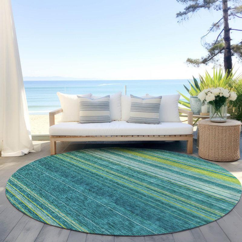 Tapis Chayden avec envers antidérapant, Rond 8 pi