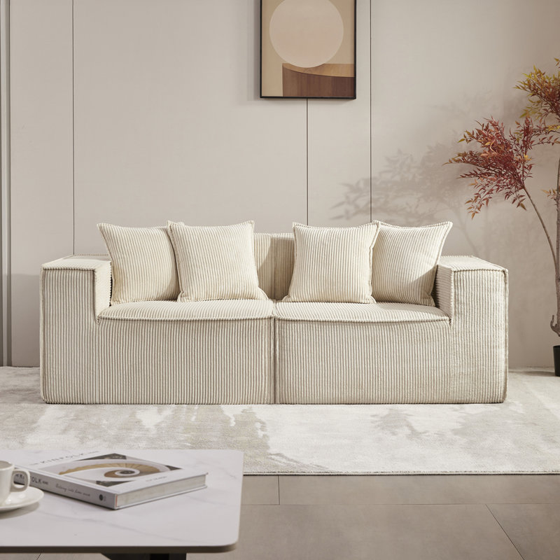 Boneless 78.74" Modular Sectional Sofa Couch