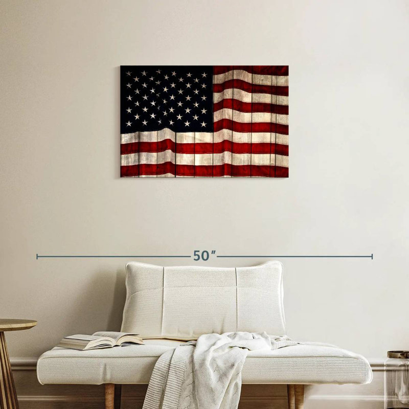 Drapeau américain Borges, H 20 po x l 30 po