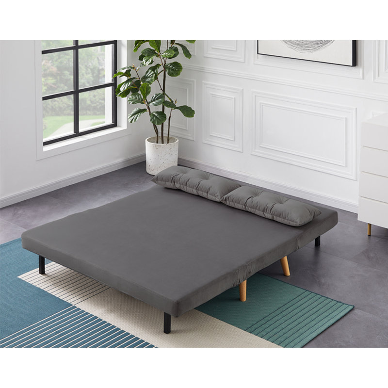 Wallen 2 Seater Velvet Sleeper, Grey