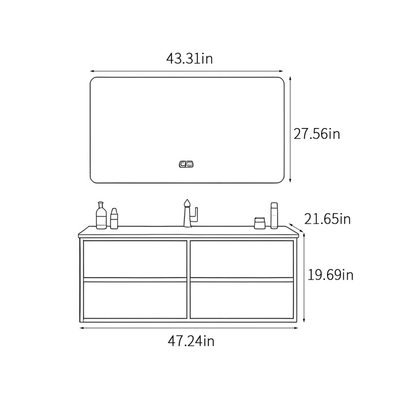 Armoire de salle de bain rétro de style médiéval, 47,24 W, Brun