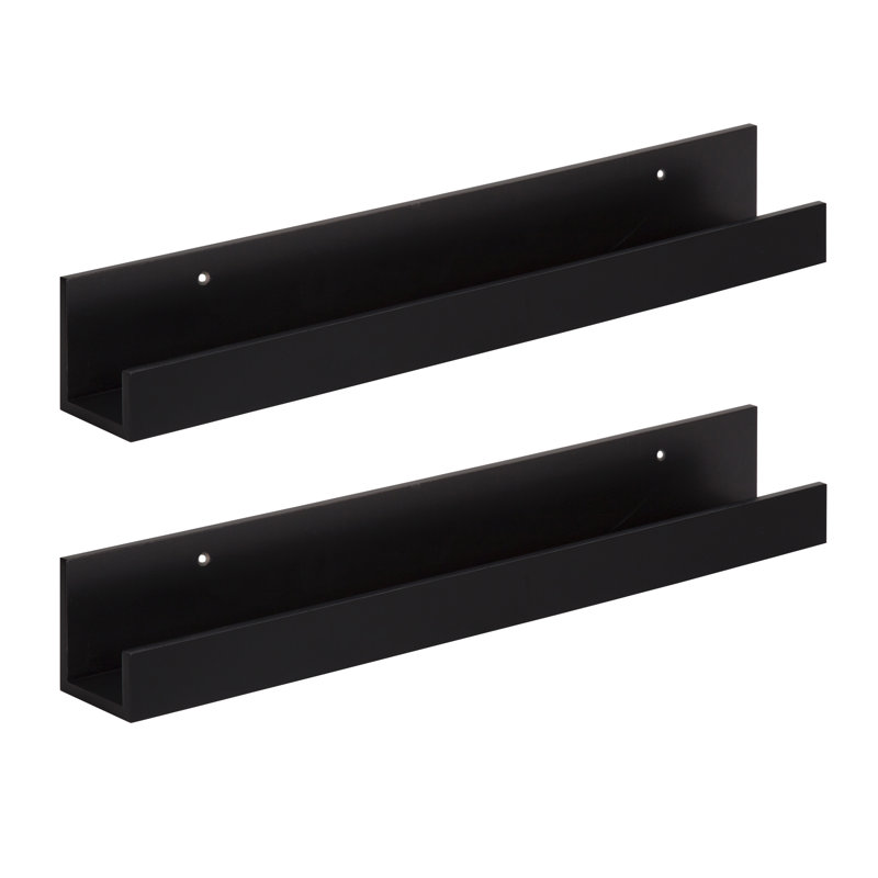 Kinta 2 Piece Floating Shelf, Black