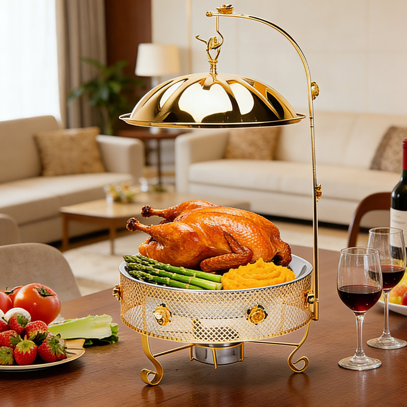 Large-capacity Multi-functional Stainless Steel Round Chafing Dish