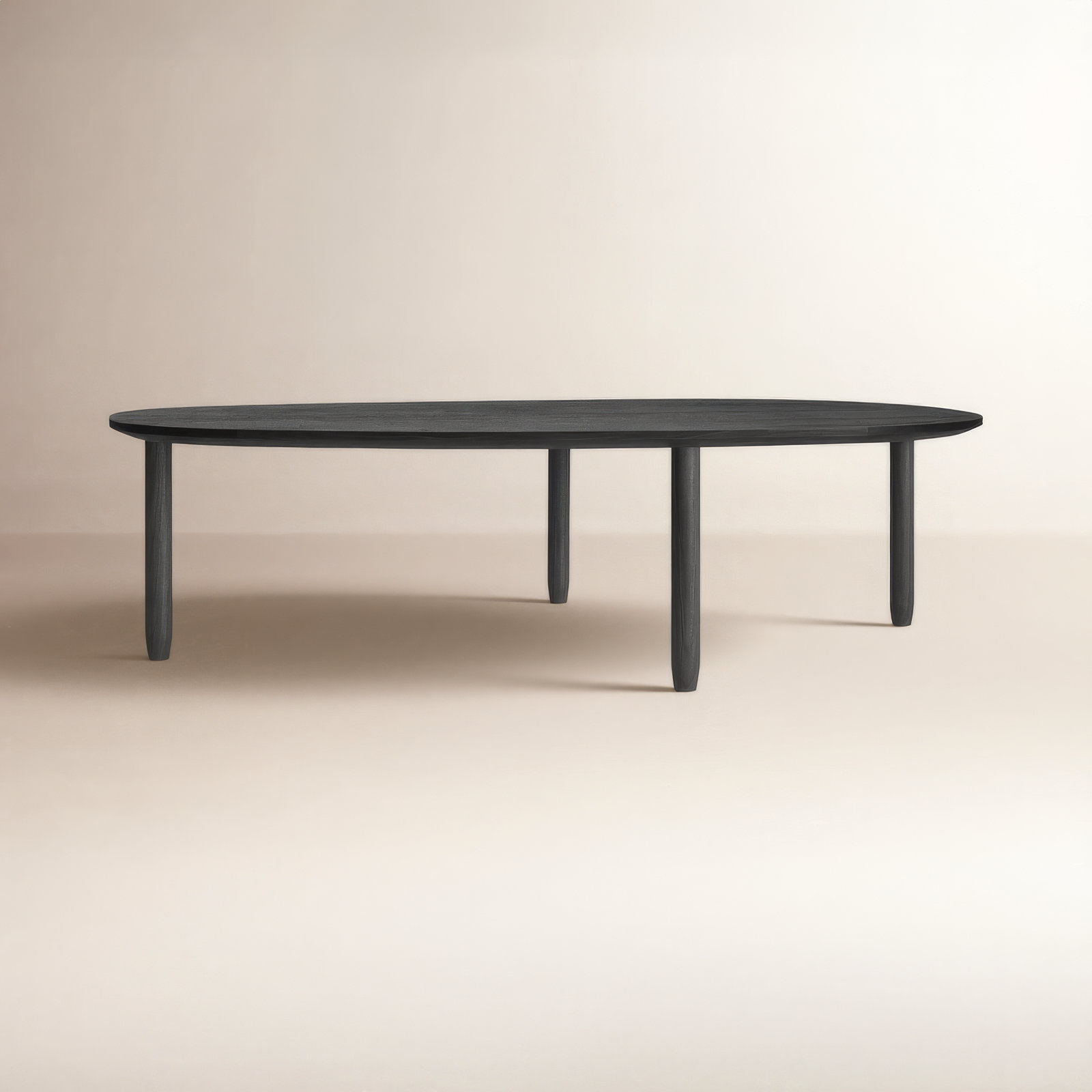 Swole Single Coffee Table, Black Ash