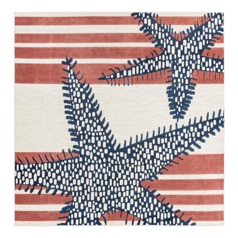 Millville Indoor/Outdoor Rug Ivory, Square 7'10"