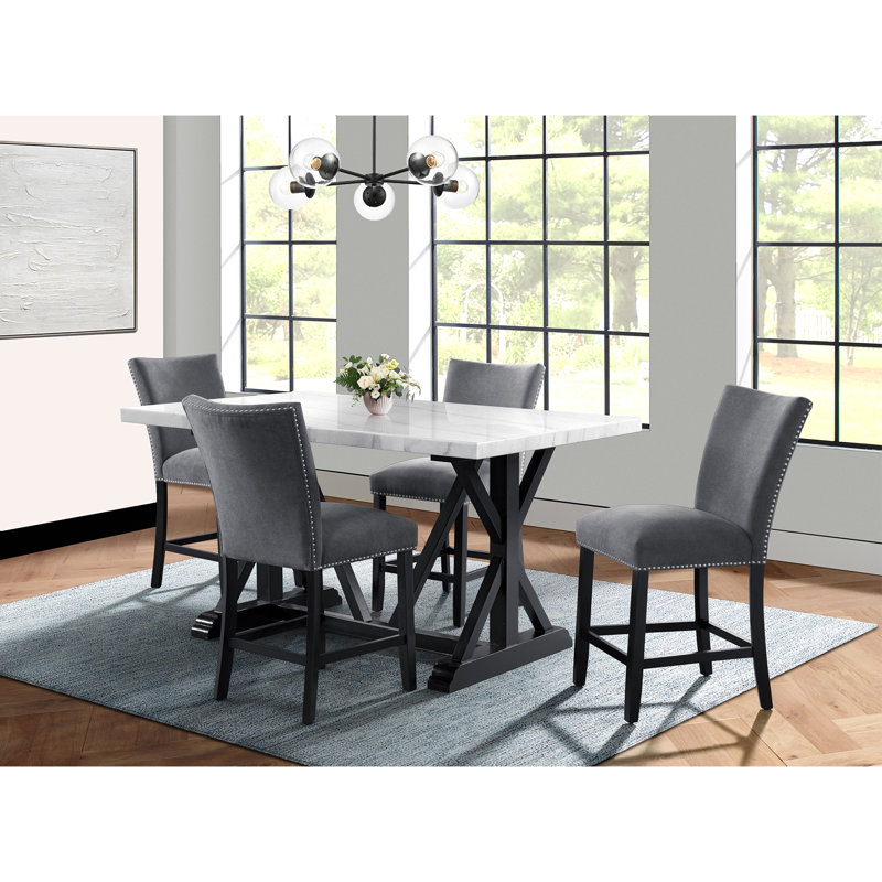 Aitza Marble Top Dining Table, Standard Height (30" Height)
