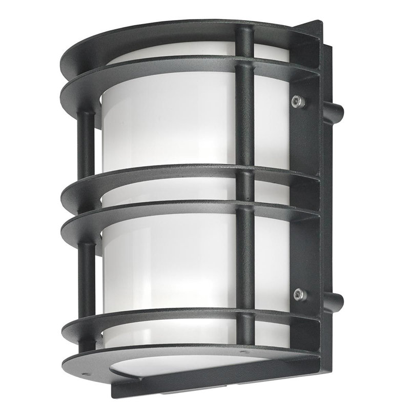 Ullmann Outdoor Bulkhead Light, Opal Black, 60W E27