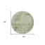 Tapis rond 8 po Olive Green
