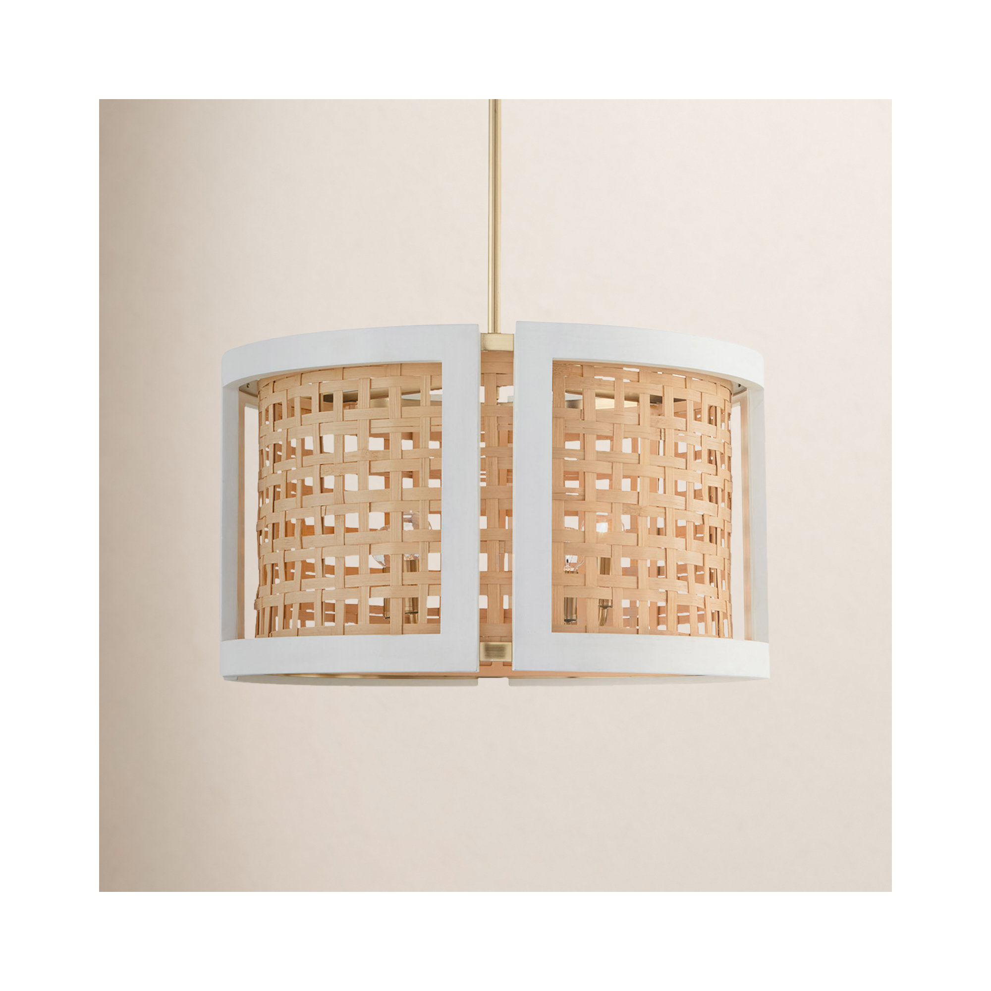 4 - Light Dimmable Drum Chandelier