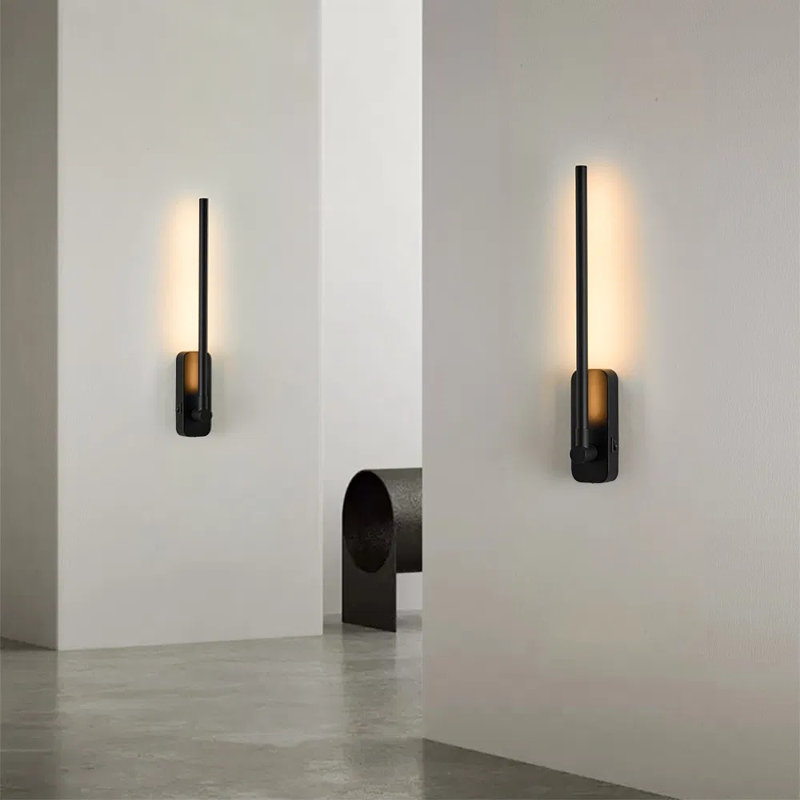 Luminaires muraux rechargeables avec télécommande - Lampes à DEL pour la chambre à coucher - Luminaires magnétiques sans fil à pince - Intensité réglable 3ct