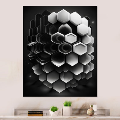 Abstract Geometric Black And White I - Abstract Geometric Wall Art Decor